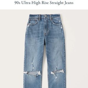 Abercrombie 90s Ultra High Rise Straight Jeans